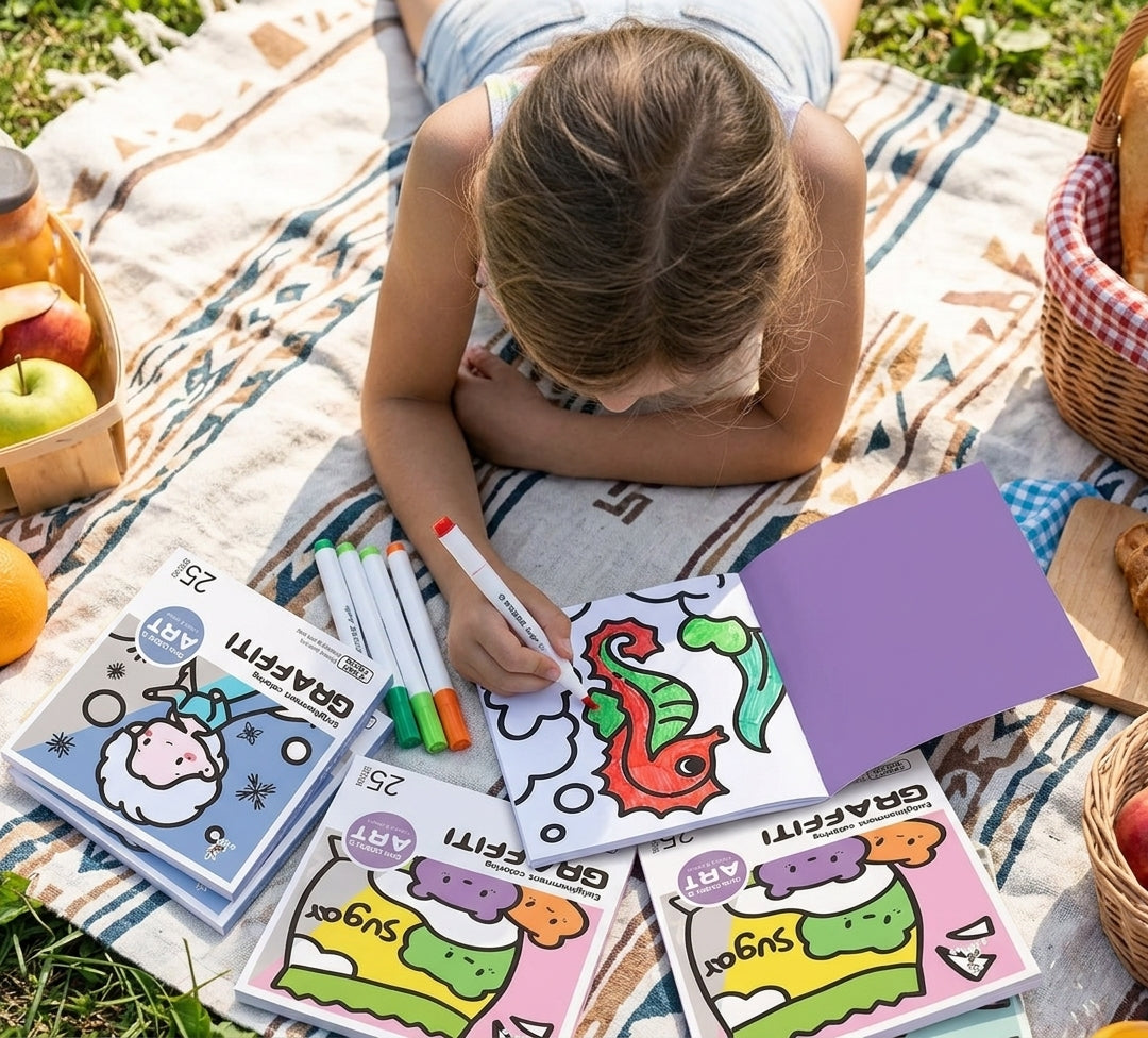 Mini Coloring Book Creative fun for travel & quiet time
