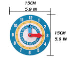 Kids Montessori Materials Wooden Clock Toys Time Learning Teaching Aids Educational Toys For Children School Clever Board Toy