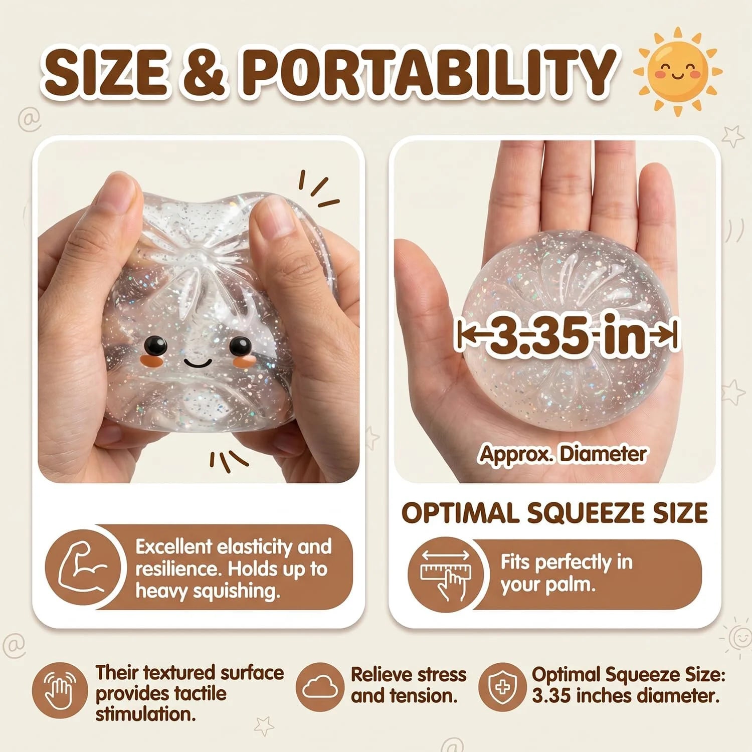 Simulation Flash Dumpling Pressure Ball Slow Rebound Soft Pinch Decompression Baozi modeling stress relief toy birthday Gifts