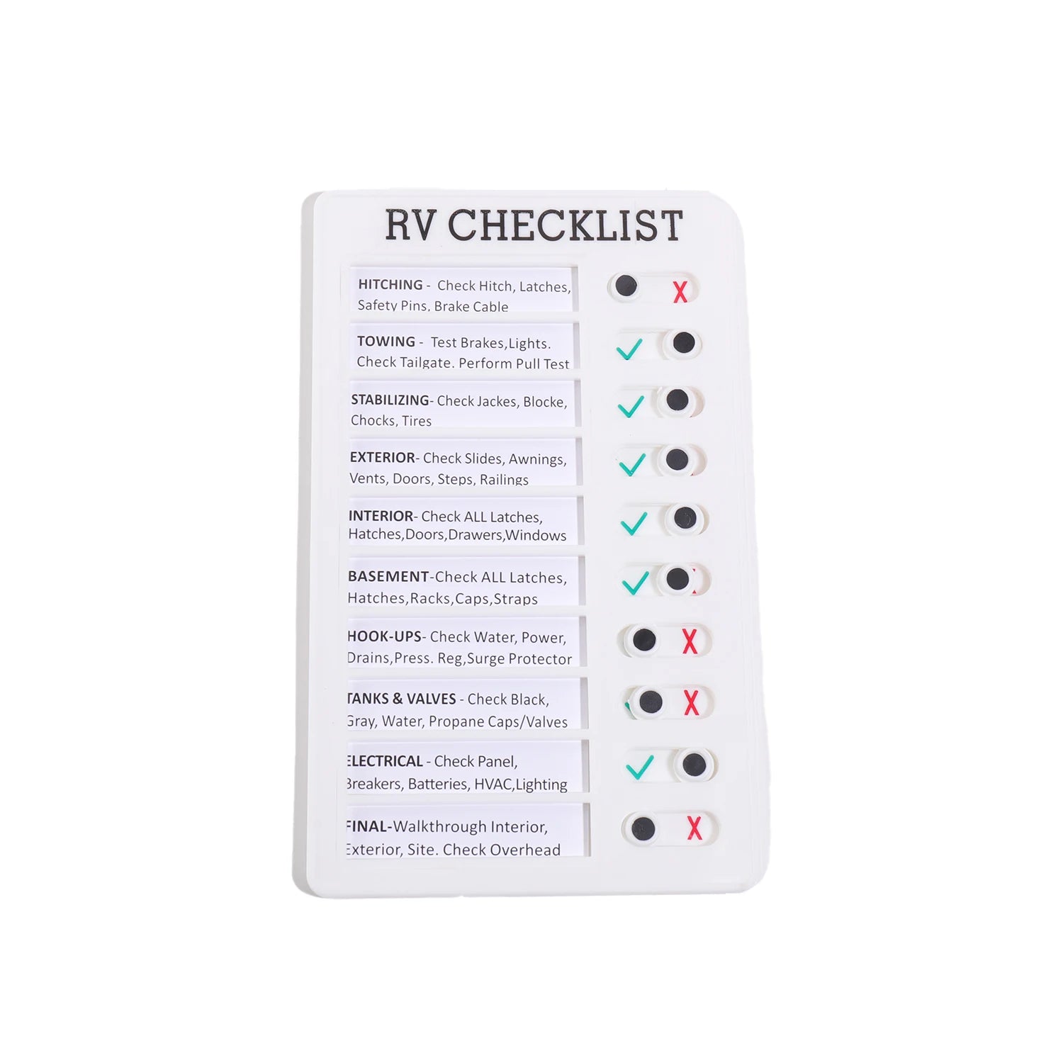 Self Discipline Checklist Board, Replaceable Plastic Chore Chart for Kids Adults, Summer Task Planner & Daily Habit Tracker