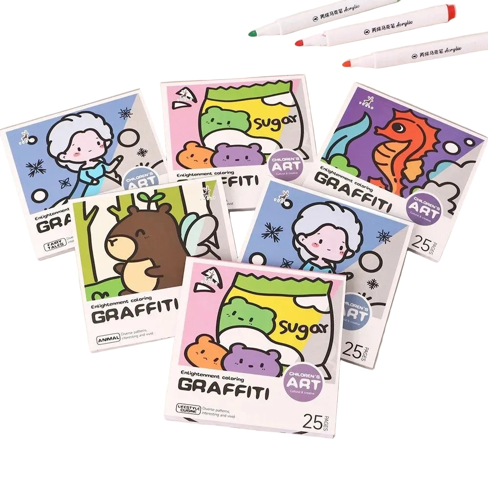 Mini Coloring Book Creative fun for travel & quiet time