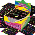 Rainbow Scratch Art Pad for Kids, 125 Cards + 2 Styluses