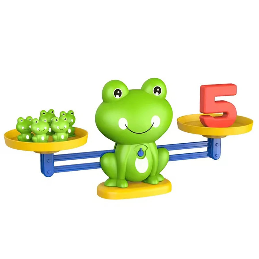 Frog Balance Scale Math Toy by Tsuki Color & Craft – Montessori Addition & Subtraction for Kids