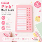 Self Discipline Checklist Board, Replaceable Plastic Chore Chart for Kids Adults, Summer Task Planner & Daily Habit Tracker