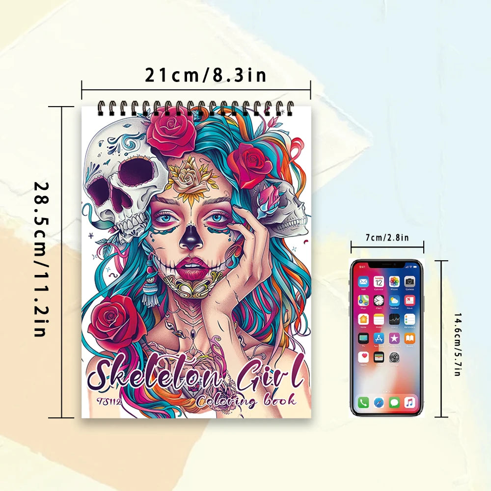 Spiral Coloring Book for Adults – 30 Thick No-Bleed Pages