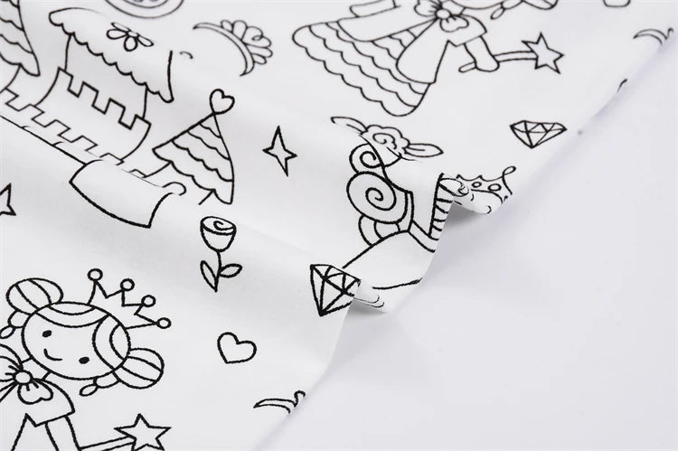 Colorable Two Piece Pajama Set for Children Boys Girls Color Your Own Handcraft Pyjamas  Kids DIY Coloring Kit for Pajama Party