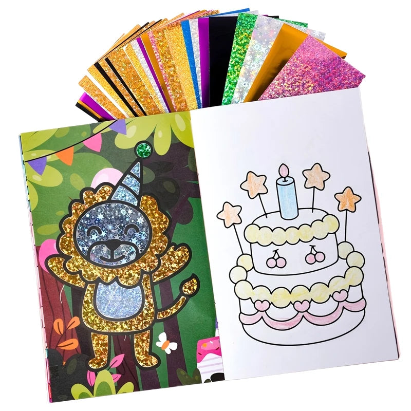 Foil Art Coloring Book Sparkly creative activity for kids