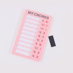 Self Discipline Checklist Board, Replaceable Plastic Chore Chart for Kids Adults, Summer Task Planner & Daily Habit Tracker