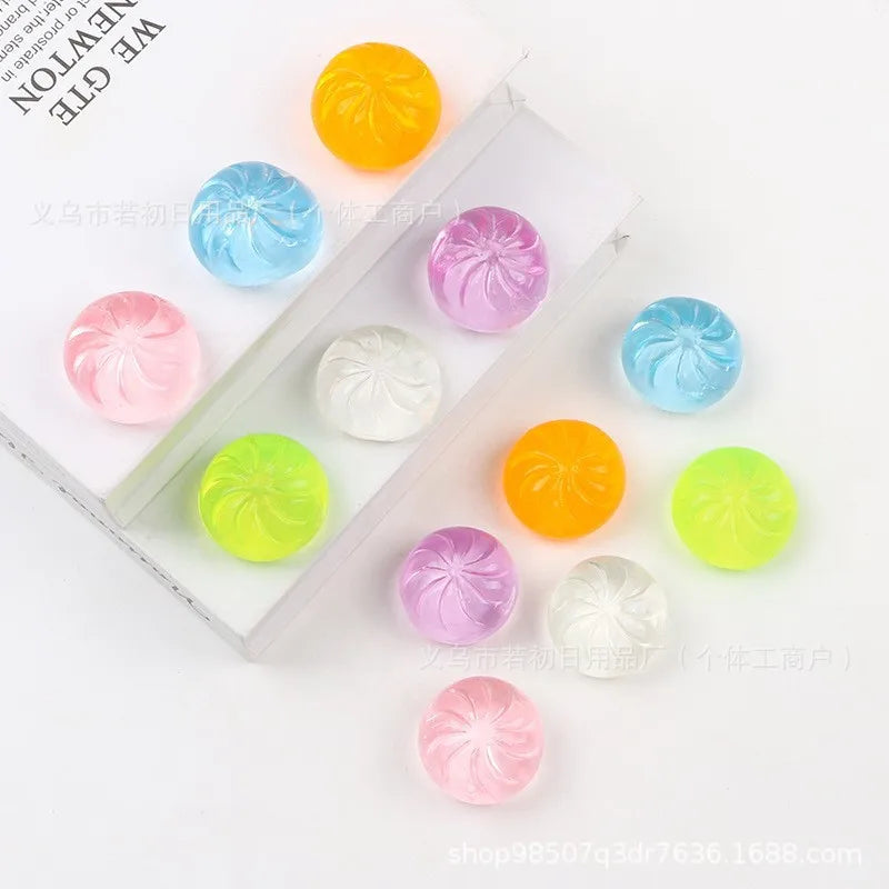 Mini Glitter Dumpling Squishes Stress Relief Toy With Dumplings Steamer Fidget Sensory Squeeze Ball Simulation Food Squishy Bun