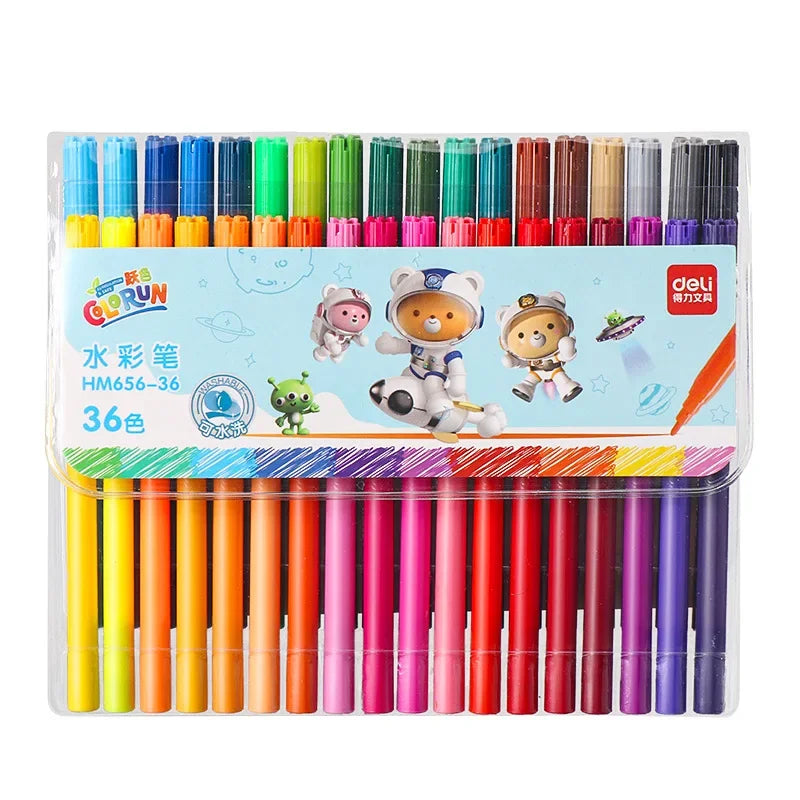 Washable Markers Set for Kids, 12/24/36/48 Art Colors Drawing Pen for Toddlers Gift,Safe and Non-Toxic Bright and Vivid Colors