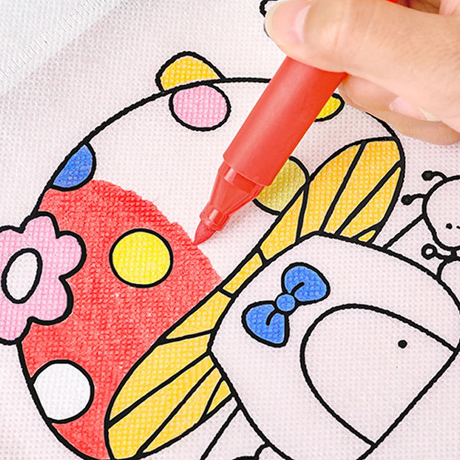 DIY Graffiti Coloring Bags for Kids – Color & Carry | TSUKI Color & Craft
