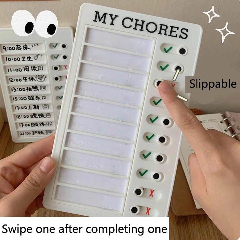 Self-discipline Check-in Magic Tool - Sign-in Card Growth Plan Task List Plastic Self-discipline Sign-in Card As A Substitute