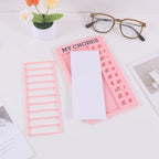 Self Discipline Checklist Board, Replaceable Plastic Chore Chart for Kids Adults, Summer Task Planner & Daily Habit Tracker