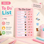 Self Discipline Checklist Board, Replaceable Plastic Chore Chart for Kids Adults, Summer Task Planner & Daily Habit Tracker