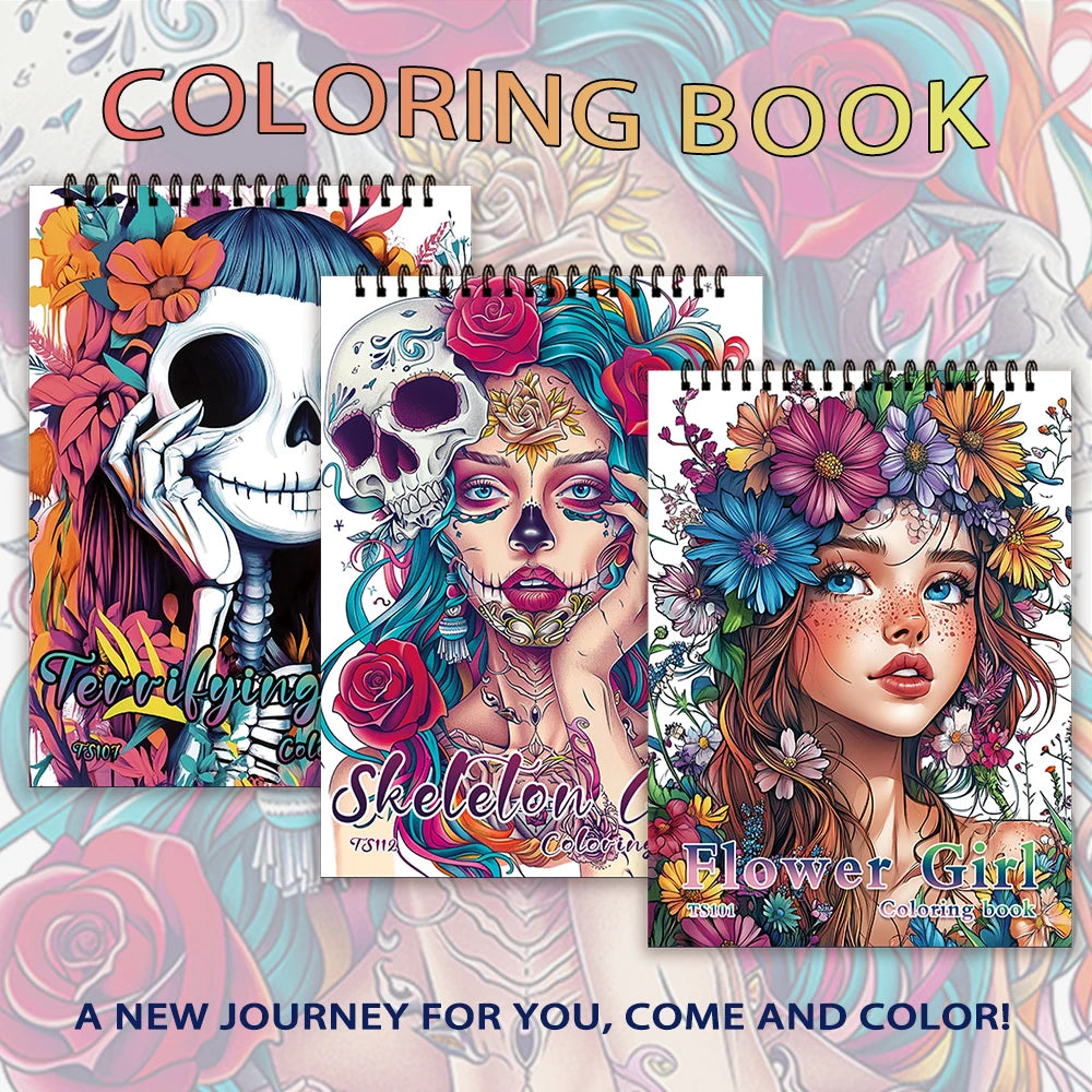 Spiral Coloring Book for Adults – 30 Thick No-Bleed Pages