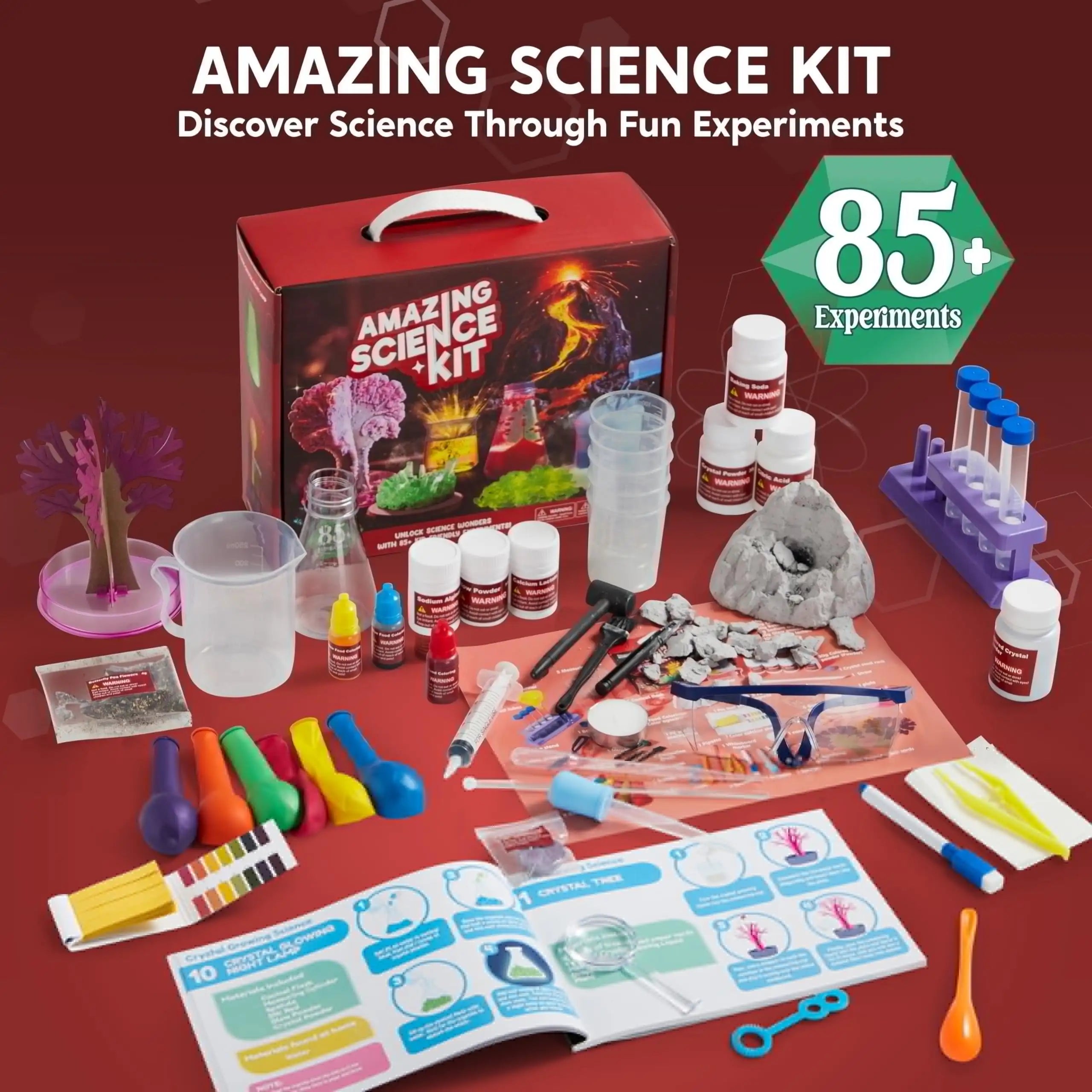 85-Piece STEM Science Kit by Tsuki Color & Craft – Birthday Gift for Kids Ages 6–12