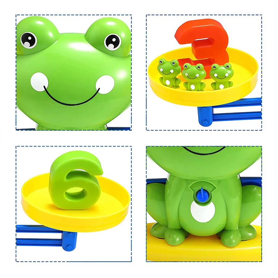 Frog Balance Scale Math Toy by Tsuki Color & Craft – Montessori Addition & Subtraction for Kids