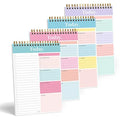 Daily and Weekly To Do List Notepad Undated Work Planner and Organizer with Wish List Section, 52-Sheet Coiled Task Pad for Pro