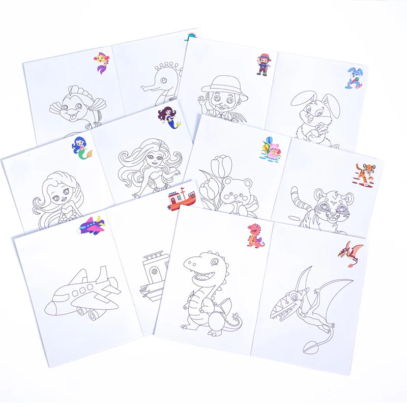 6-Pack Kids & Teen Coloring Books by Tsuki Color & Craft – Art Therapy & Creative Activity Set
