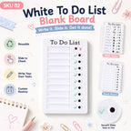 Self Discipline Checklist Board, Replaceable Plastic Chore Chart for Kids Adults, Summer Task Planner & Daily Habit Tracker