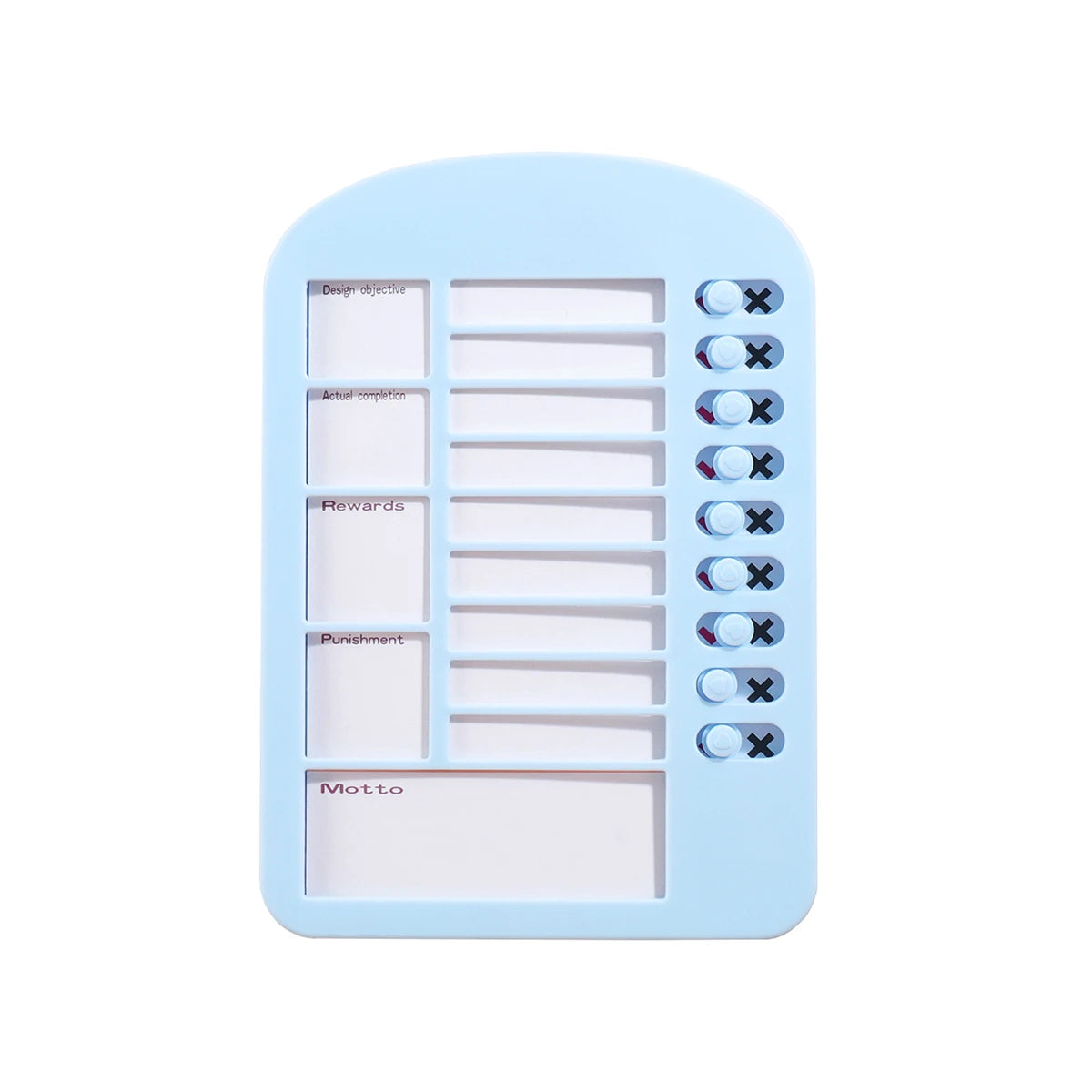 Self Discipline Checklist Board, Replaceable Plastic Chore Chart for Kids Adults, Summer Task Planner & Daily Habit Tracker