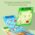 Reusable Maze Cards for Kids – 3 Levels with Pens & Eraser