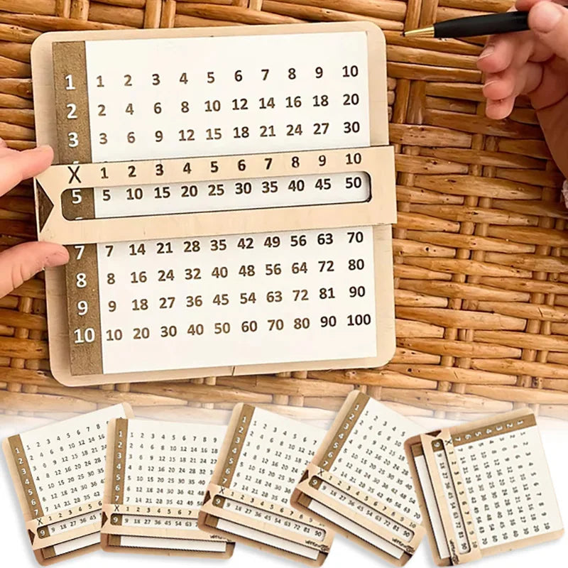 Wooden Multiplication Board by Tsuki Color & Craft – Montessori Math Toy for Kids