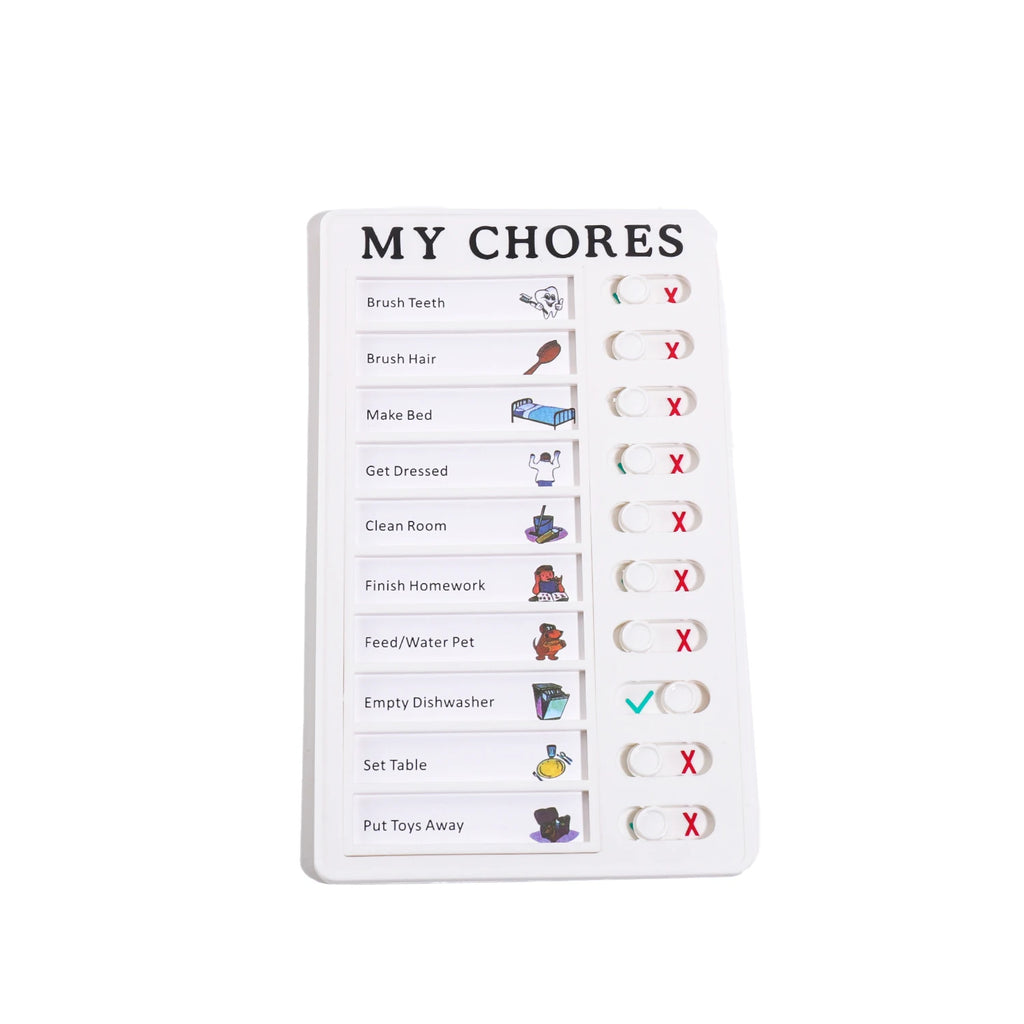 Self Discipline Checklist Board, Replaceable Plastic Chore Chart for Kids Adults, Summer Task Planner & Daily Habit Tracker