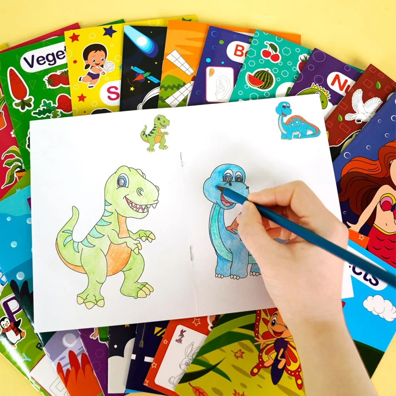 6-Pack Kids & Teen Coloring Books by Tsuki Color & Craft – Art Therapy & Creative Activity Set