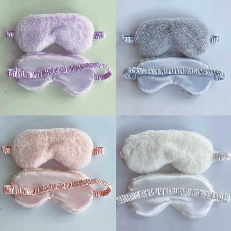Sleeping Mask Sleeping Blindfold Soft Plush Eye Masks Cute Love Cloud Eye Cover Plush Mask Eyepatch Nap Health Eye Cover