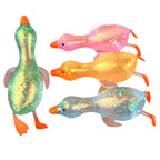 Aurora Duck & Gold Powder Goose Squishy Stress Relief Toy, Slow Rising Squeeze Ball