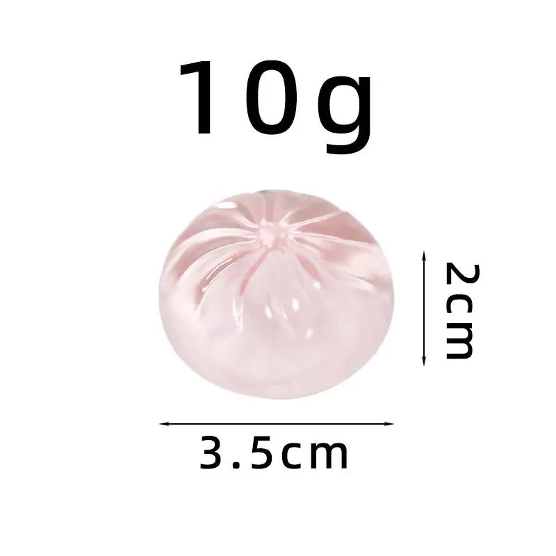 Mini Glitter Dumpling Squishes Stress Relief Toy With Dumplings Steamer Fidget Sensory Squeeze Ball Simulation Food Squishy Bun