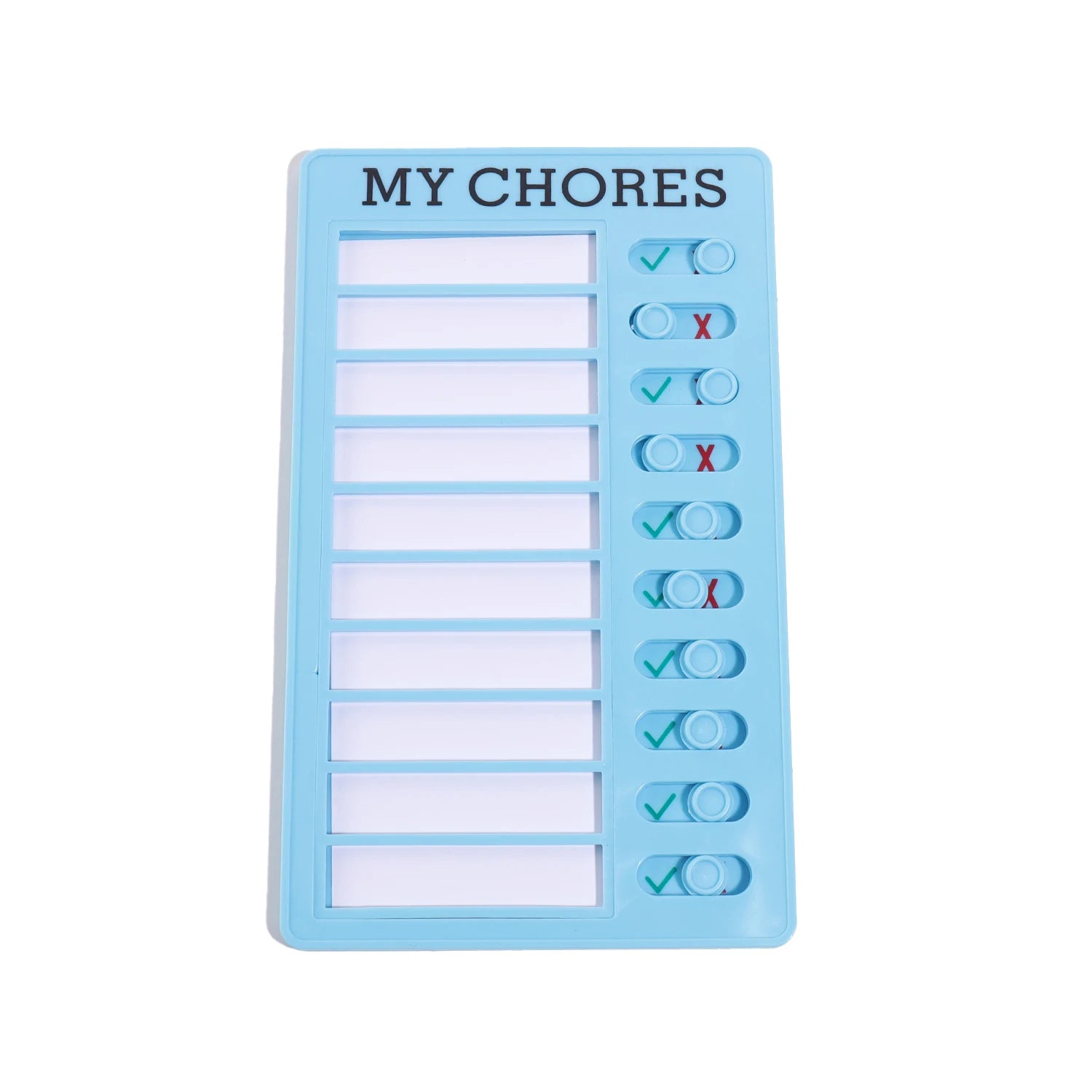 Self Discipline Checklist Board, Replaceable Plastic Chore Chart for Kids Adults, Summer Task Planner & Daily Habit Tracker