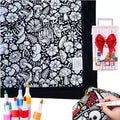 DIY Coloring Blanket 24 Color Pens Washable Reusable Soft Fleece Drawing Blanket DIY Painting Blanket for Kids Adults Home Decor