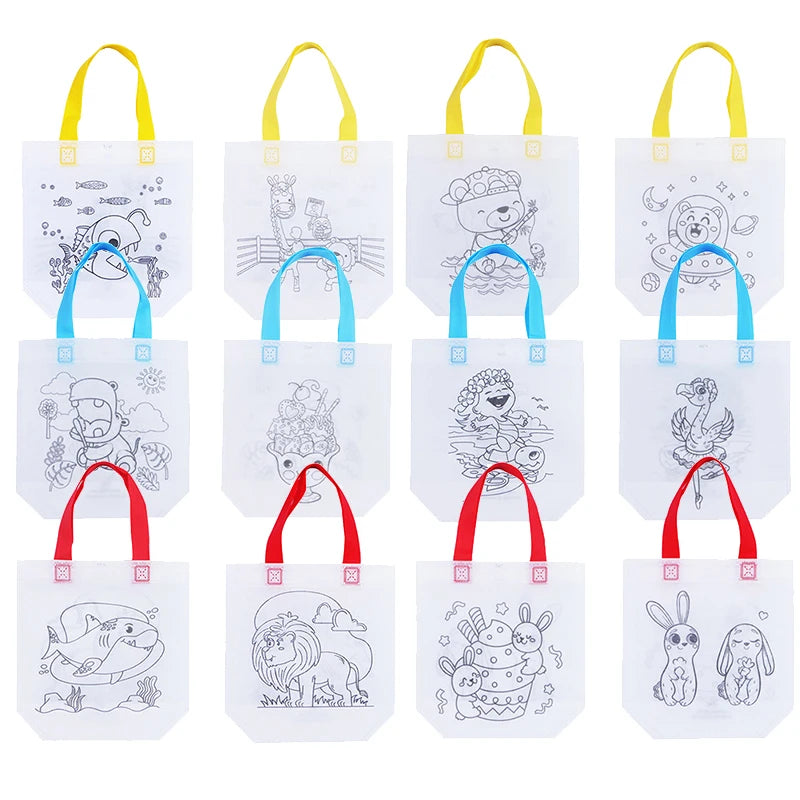 DIY Graffiti Coloring Bags for Kids – Color & Carry | TSUKI Color & Craft
