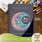 Adult Moon Coloring Book – 32 Intricate Pages, 100gsm Paper | TSUKI Color & Craft