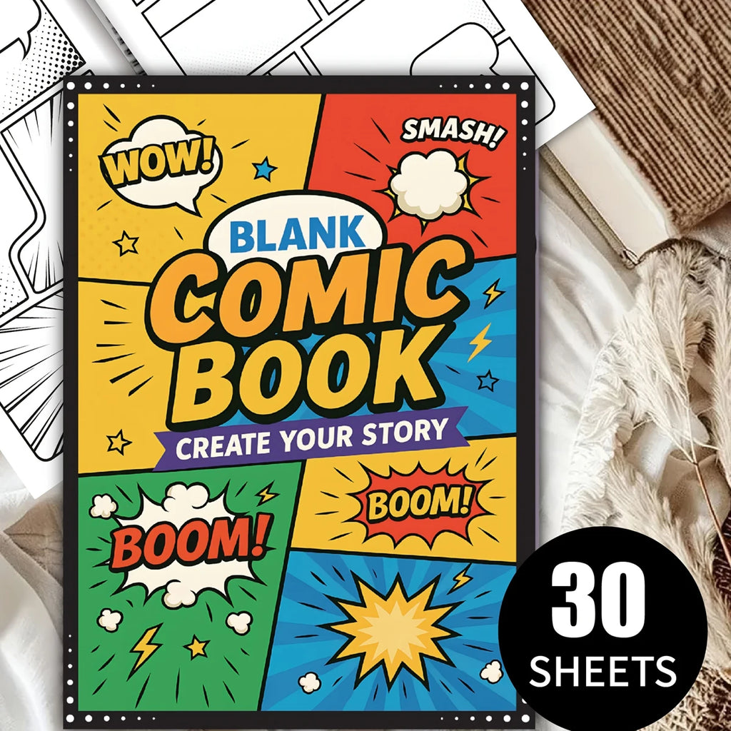 30 Sheet Manga Sketchbook Blank Comic DIY Drawing Book Multiple Template Speech Bubbles Graphic Novel Creation Drawing Book Tool