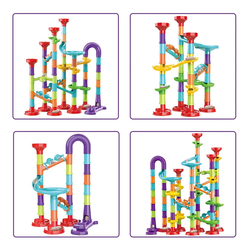 Marble Run Building Set for Kids – DIY 3D Maze Coaster Toy