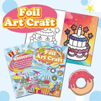 Foil Art Coloring Book Sparkly creative activity for kids